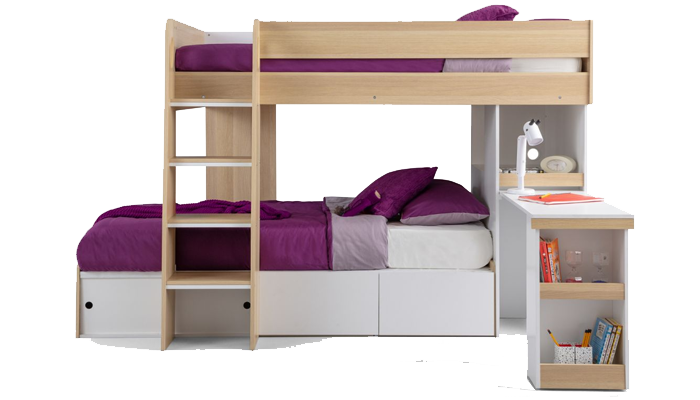Bunk Bed - White And Oak